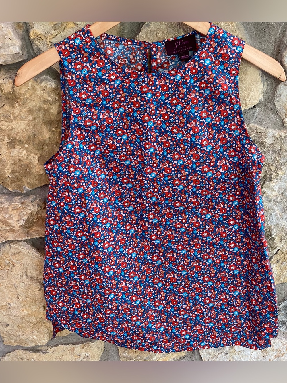 J. Crew Betsy Ann Floral Liberty Fabric Tank Top Size 2